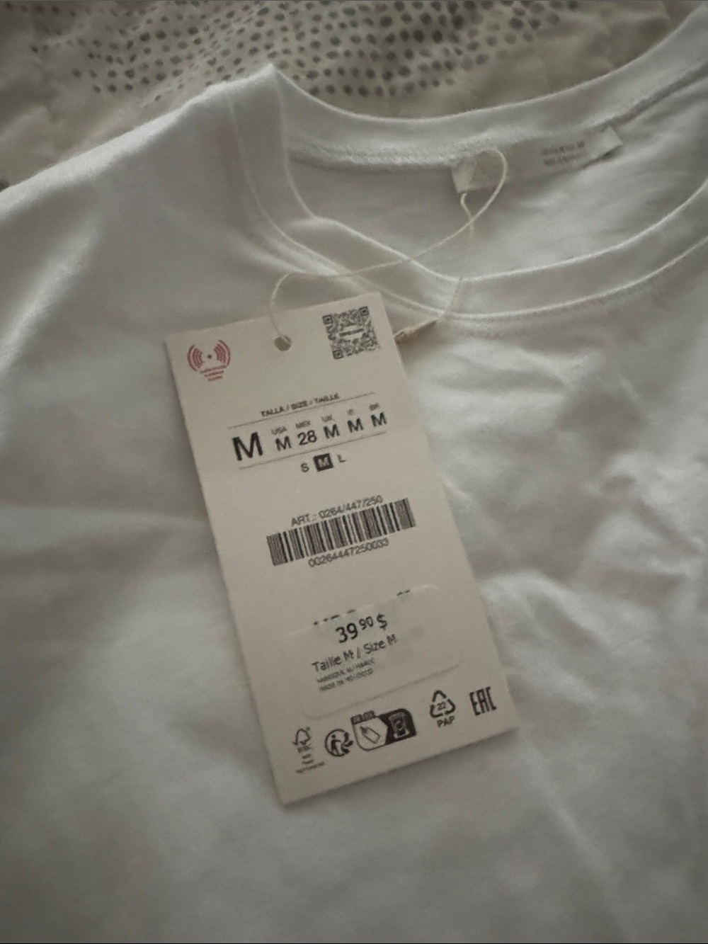 Zara Women's Drawstring Waist Short Sleeve Top - White tshirt - Picture 11 of 11